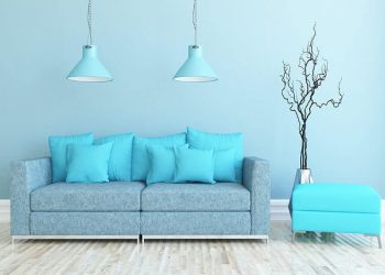 curtain color for blue walls