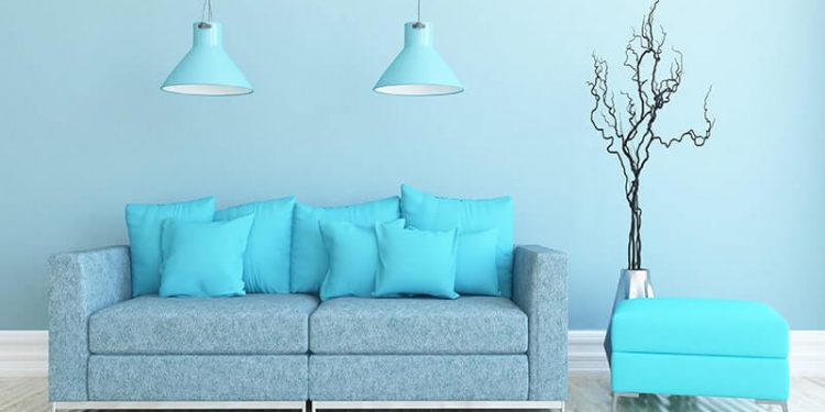 curtain color for blue walls