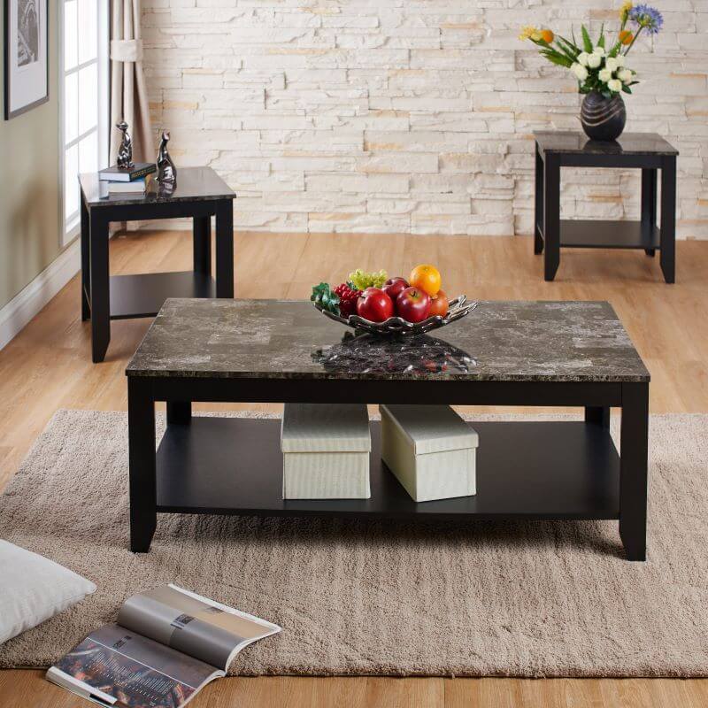 granite long coffee table