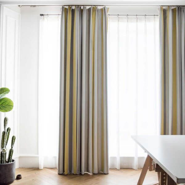 striped bedroom curtain