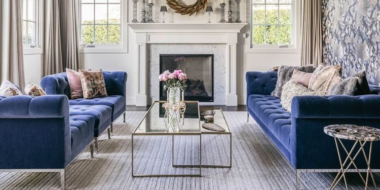 coffee table for blue couch