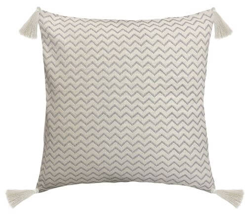 Chevron-Textured Tonal Pillow for Blue Couch