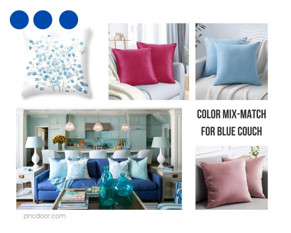 Color Pillow Options For A Blue Couch