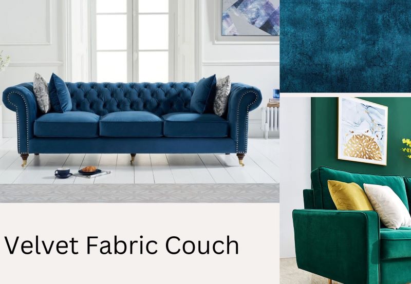 Velvet Types of Fabric Couch