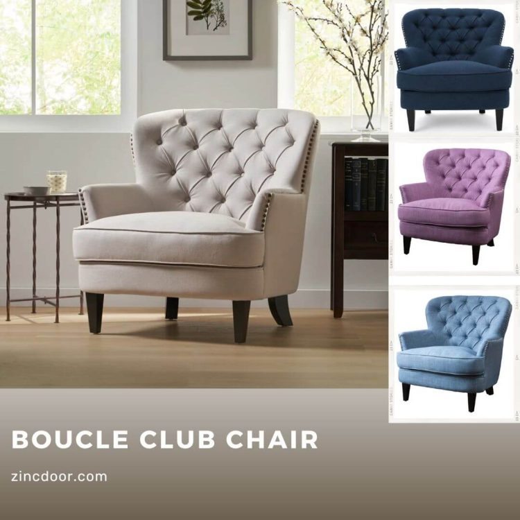 boucle club chair