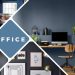 Decorate navy blue office