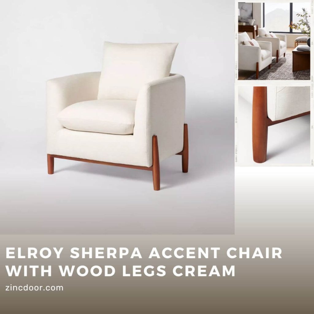 HomePop Modern Round Sherpa Fabric Swivel Chair In Creamy White K8690 B312