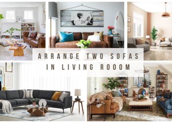 How to arrange two sofas in living room